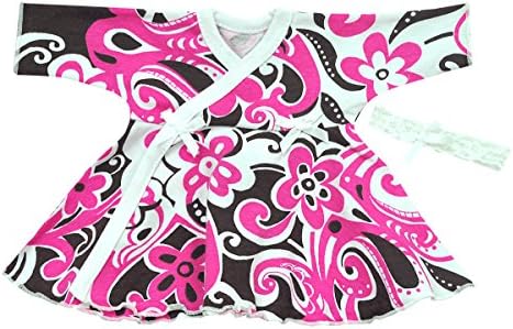 Itty Bitty Baby Wrap Dresses - Micro &amp; Tiny Sizes (Micro (1.2.5lbs), Retro Flowers)