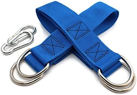Swing Hanging Straps - USA Made - Safe and Adjustable Tree Swing Kit for Kids and Adults (Set of 2 Straps) (3 Feet, Pacific Blue)