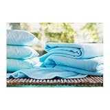 Produkt-Bild: IKEA Plaid "Irma" weiche Vliesdecke 170x130 cm Kuscheldecke in HELLBLAU