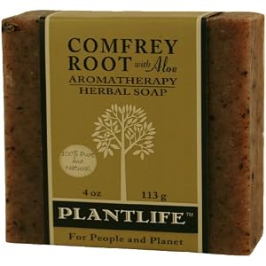 Comfrey w/Aloe 100% Pure & Natural Aromatherapy Herbal Soap 4 oz (113g) Comfrey w/Aloe 100% Pure & Natural Aromatherapy Herbal Soap- 4 oz (113g)
