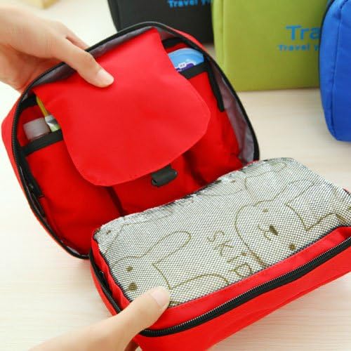 Keeneya® Multifunctional Travel Large Capacity Bag Zipper Tour Hang Folding Waterproof Case Organizer Kits Wash Bags, Makeup Cosmetic bag For Girls Woman (Red)