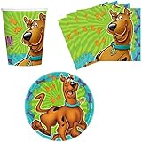 Amscan Scooby-Doo Birthday Party Supplies Set Plates Napkins Cups Kit for 16
