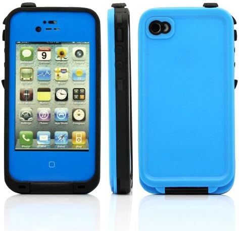Napama Iphone 4 4s Case Waterproof Dirtproof SnowProof Protection Cover (Blue)