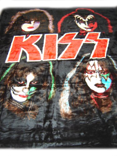 KISS Gene Simmons Ace Queen Plush Luxury Blanket