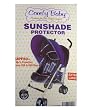 Black Comfy Baby Sunshade Protector With Yellow Trim- Extra Large - one color, one size