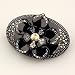 Quarton Black Crystal - Cubitas Picabia Collection (Hand-set Swarovski Crystals, Barrette)
