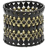 <b>Leslie Danzis Black And Crystal Stretch Bracel</b>