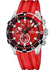 Festina Unisex F16604/4 Red Plastic Quartz Watch with Red Dial