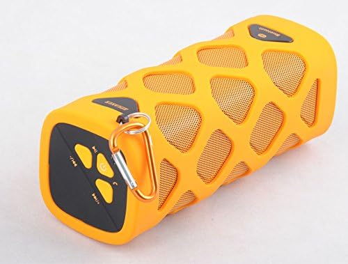 EVIZIAN ROKON ORANGE Wireless Bluetooth Speaker Portable Music Waterproof Outdoor System With Built in Microphone - 10 Watt. For iPhone 6, 6 Plus, 5 5c 5s 4 Android iPads and Tablets
