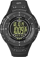 Timex Sport and Outdoor Men's Digital Watch with Black Dial Digital Display and Black Resin Strap T49928SU