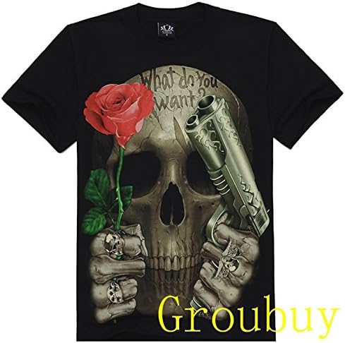 High Quality M-XXXL New Fashion Cotton Brand T Shirt Men 3D Clothes Skull Animal Causul T-Shirts Camisetas Masculinas