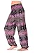 Bangkokpants Hippie Pants Peacock Black Purple Stripe One Size US Size 0-12