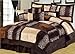 Grand Linen 4 Piece Leopard Safari Black/Brown Micro Fur Curtain Set/Window Panels