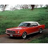 1965 Red Ford Mustang (Convertible) Photo Print Poster - 13x19