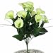19" ELEGANT SILK WEDDING CALLA LILY BUSH WITH GRASS STRANDS GREEN 81