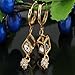 Yazilind Charming Unique Design Smooth 14K Gold Filled Clear Cubic Zirconia Dangle Drop Earrings Women