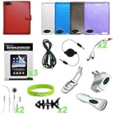 CrazyOnDigital Full 20 items Accessories Leather Case Charger Screen Protec ....
