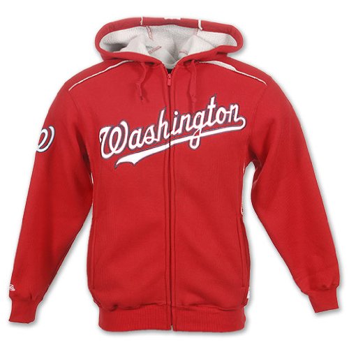 DYNASTY APPAREL INDUSTRIES Dynasty Men's Washington Nationals Sherpa Fleece Jacket, Red