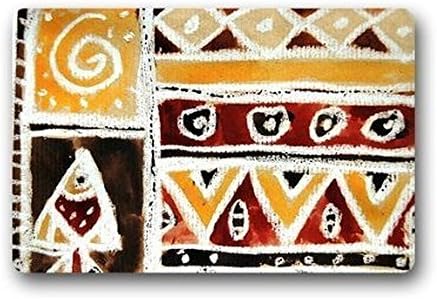 Our Iris Simple African Patterns Welcome Door Mat Rug Indoor/Outdoor Mats Welcome Doormat Decor Rug 23.6(L) x 15.7(W)