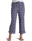 Nautica Women's Key Items Knit Floral Capri,Officer Blue,X-Large
