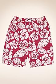 Hibiscus Print Woven Swim Shorts