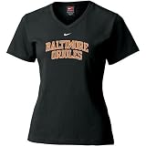 Nike Baltimore Orioles Black Ladies Ligature Arched T-shirt