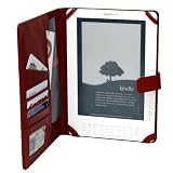 CaseCrown Amazon Kindle DX Synthetic Leather Opening Case with Interior Compartments (Scarlet Red)