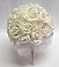 Ivory Silk Rose Hand Tie (3 Dozen Roses) - Wedding Bouquet