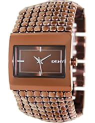 Dkny Womens NY8394 Brown Stainless-Steel Analog Quartz Watch with Brown Dial