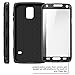Galaxy S5 Case, i-Blason Armorbox Dual Layer Hybrid Full-body Protective Case with Front Cover and Built-in Screen Protector / Impact Resistant Bumpers (Black)