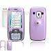 PCMICROSTORE Brand HTC 5800 Fusion S720 Solid Lilac Snap-On Case Cover with Removable Swivel Belt Clip and LCD Lens Protector