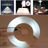 Lampe Parasol 12 W - Rechargeable - 3 Neons - Anti Moustiques