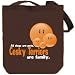 Canvas Tote Bag Brown FAMILY DOG Cesky Terriers Dogs