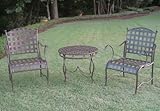 Santa Fe Iron Bistro Set of Three (Matte Brown) (36"H x 22"W x 19"D)