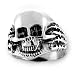 Sterling Silver Skull Ring with Stars on the Side - Sizes 9 to 14
