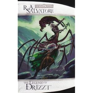 Leggend of Drizzt Cover art A fantasy novel's cover art