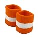 Terry Stripe Wristband Pair-Orange White W15S27D