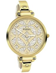 Fossil Georgia Three Hand Stainless Steel Watch - Gold-Tone Es3293