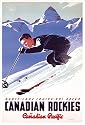 Banff-Lake Louise Ski Areas, Canadian Rockies (Canadian Pacific) Vintage Art Poster Print