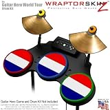 Red, White and Blue Skin by WraptorSkinz fits Guitar Hero 4 World Tour Drum ....