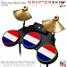 Red, White and Blue Skin by WraptorSkinz fits Guitar Hero 4 World Tour Drum Set for Nintendo Wii, XBOX 360, PS2 & PS3 (DRUMS NOT INCLUDED)