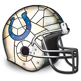 Officially Licensed Indianapolis Colts Stained-Glass Design Helmet Accent Lamp by The Bradford Exchange