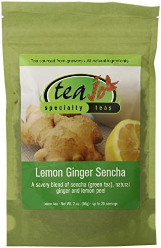 Teajo Green Tea, Lemon Ginger Sencha, 2.5 Ounce