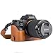 MegaGear Sony Alpha A7S II, A7R II, A7 II Ever Ready Leather Camera Half Case and Strap, with Battery Access - Light Brown - MG1125