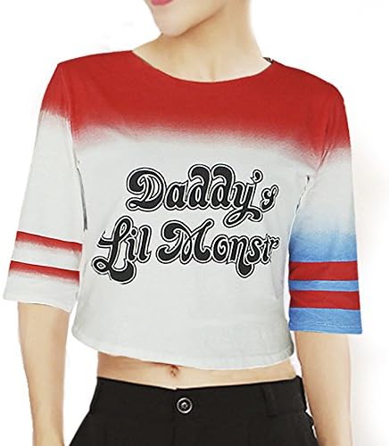 Harley Quinn T-shirt Daddy's Lil Monster Halloween Women's Shirt (M)