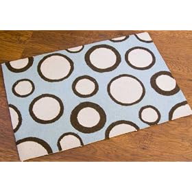 Click here to buy Glenna Jean Blue Hooked Wool Rug with Circles by Glenna Jean.