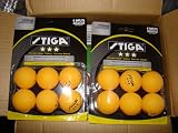 Stiga T0641 3-Star Table Tennis Balls, 6-Pack (Orange)