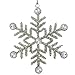 Elegant Hanging Decor for Home and Party Decoration | Handmade Snowflake Iron & Glass Pendant Hanging White Snowflakes Decorations | 6 Inches-Set of 6