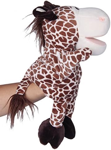 Flexibuy 12" Babies Toddlers Velour Cute Giraffe Deer Full Body Hand Puppet Toys