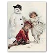 Children at Christmas - Box Set of 12 Christmas Greeting Cards and matching patterned envelopes